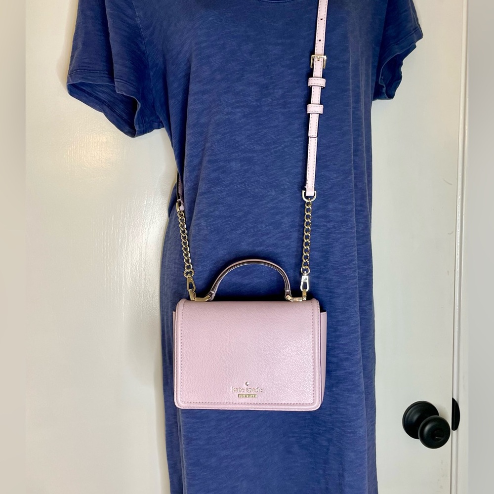 Kate Spade Pink Crossbody Handle Flap Bag Patterson Drive Maisie Purple Lavender